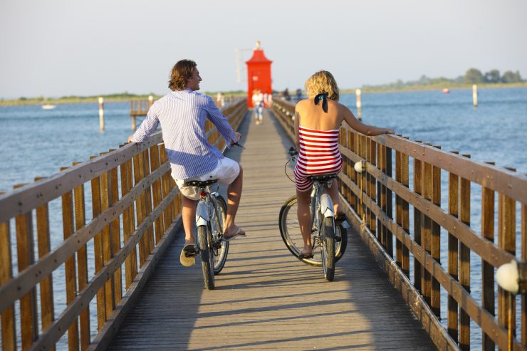Percorso ciclabile Faro rosso