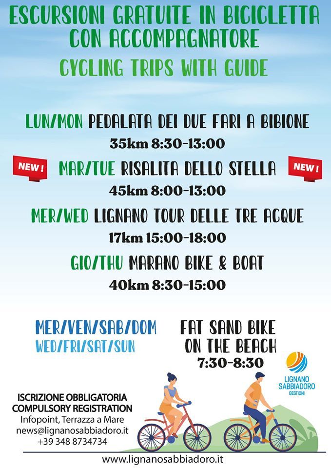escursioni in bici a lignano
